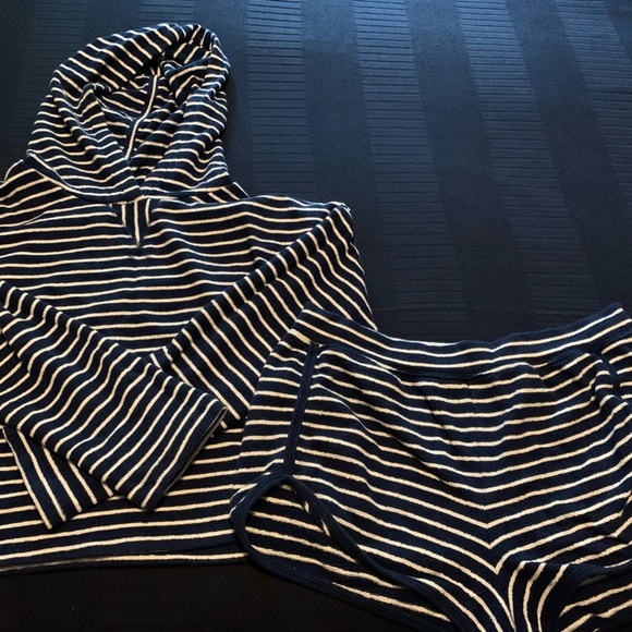 Matching French terry sweater and short set. - Picture 1 of 5